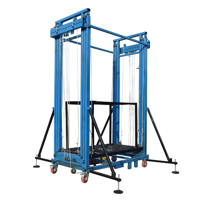 Mobile Electric Lifting Scaffold Platform, Quick Assembly Small Electric Scaffolding, 2m to 12m Custom Height