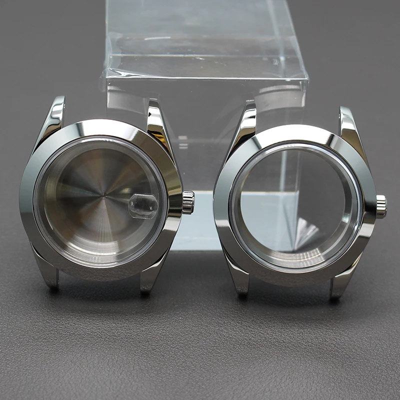 

NH35 Silvery 36mm 39mm Bevel Edge Watch Case Sapphire Glass For Air King NH34 NH35 NH36/38 Miyota 8215 Movement 10ATM Waterproof