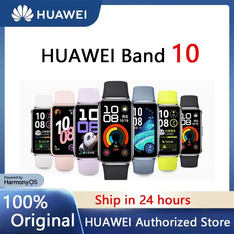 

2025 New Original Huawei Band 10 Smart Bracelet 1.47'' AMOLED Screen Heart Rate 2 Weeks Battery Life Blood Oxyge Smartband