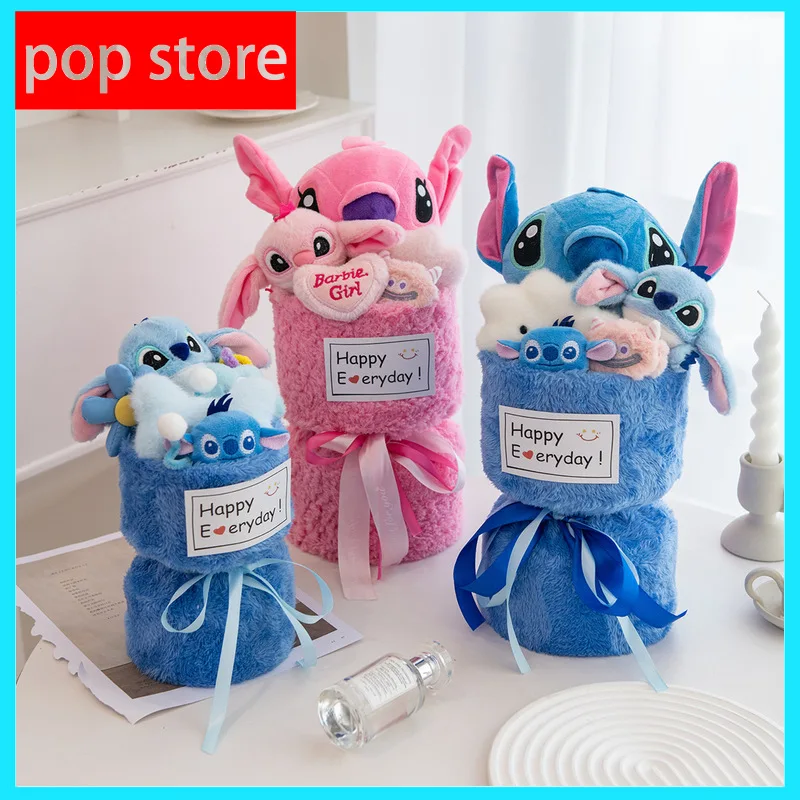 

Stitch Flower Bouquet Instagram Cartoon Doll Handheld Flower Finished Bouquet Valentine'S Day Gift Cute Wholesale Birthday