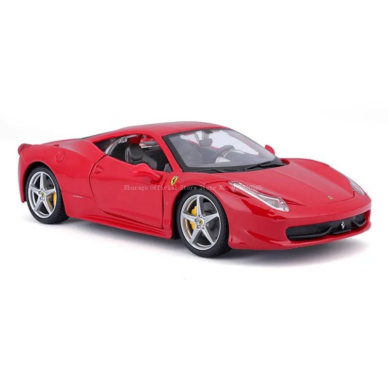 Bburago 1:24 Genuine Ferrari 458 Italia Car Model Die Casting Metal Children\'s Toy Boyfriend Gift Simulation Alloy Collection