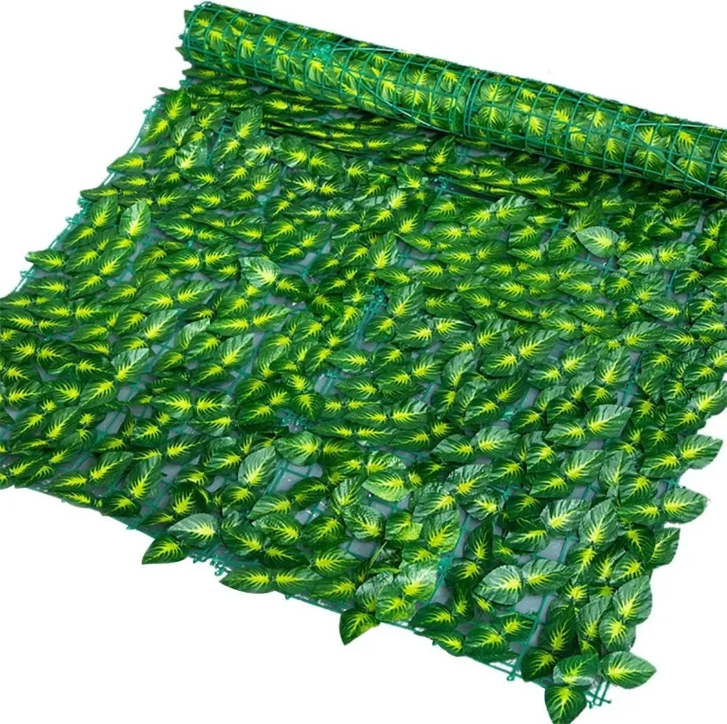 Balcony Privacy Screen Leaves Fake Ivy Fence Artificial Hedge Fence Roll Green Wall Decor Faux Ivy Vine Leaf for Outdoor Garden