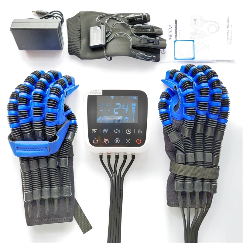 

Upgraded English System Voice Broadcast Lengthened Gloves Wrist Hand Exercise Pneumatic Robot Rehabilitation Training Gloves