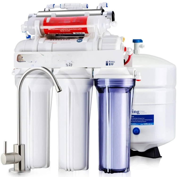 iCertified, 75GPD 7-Stage Under Sink Reverse Osmosis RO Drinking Water Filtration System with Alkaline Remineralization