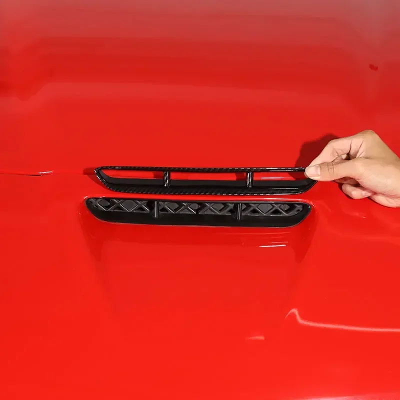 

ABS Carbon Fiber Car Hood Front Air Inlet Frame Cover Trim Car Accessories For Chevrolet Corvette C6 2005-2013