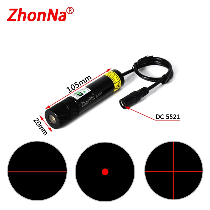 660nm Rot holzbearbeitung und stein schneiden ausrüstung laser positioning modul 200mW Horizontale linie und Kreuz Optional DC3V zu 24V