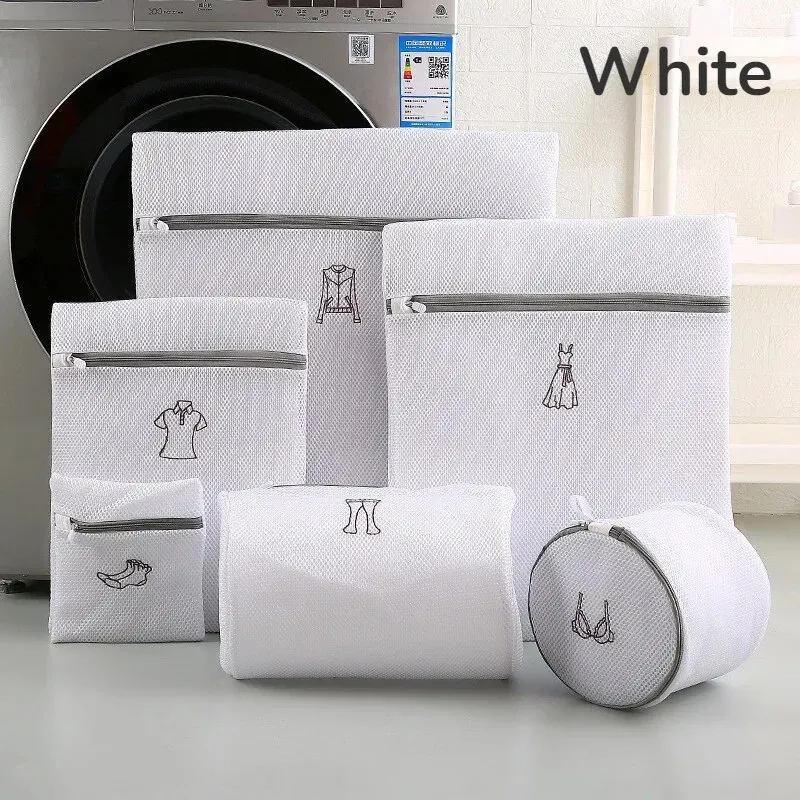 Sandwich Embroidered Laundry Bag, Thickened Double-layer Bra and Underwear Protective Washing Bag, Machine Washable Special