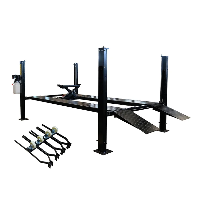 China factory cheap CE certification hydraulic 4 tons portable 4 column vehicle lift