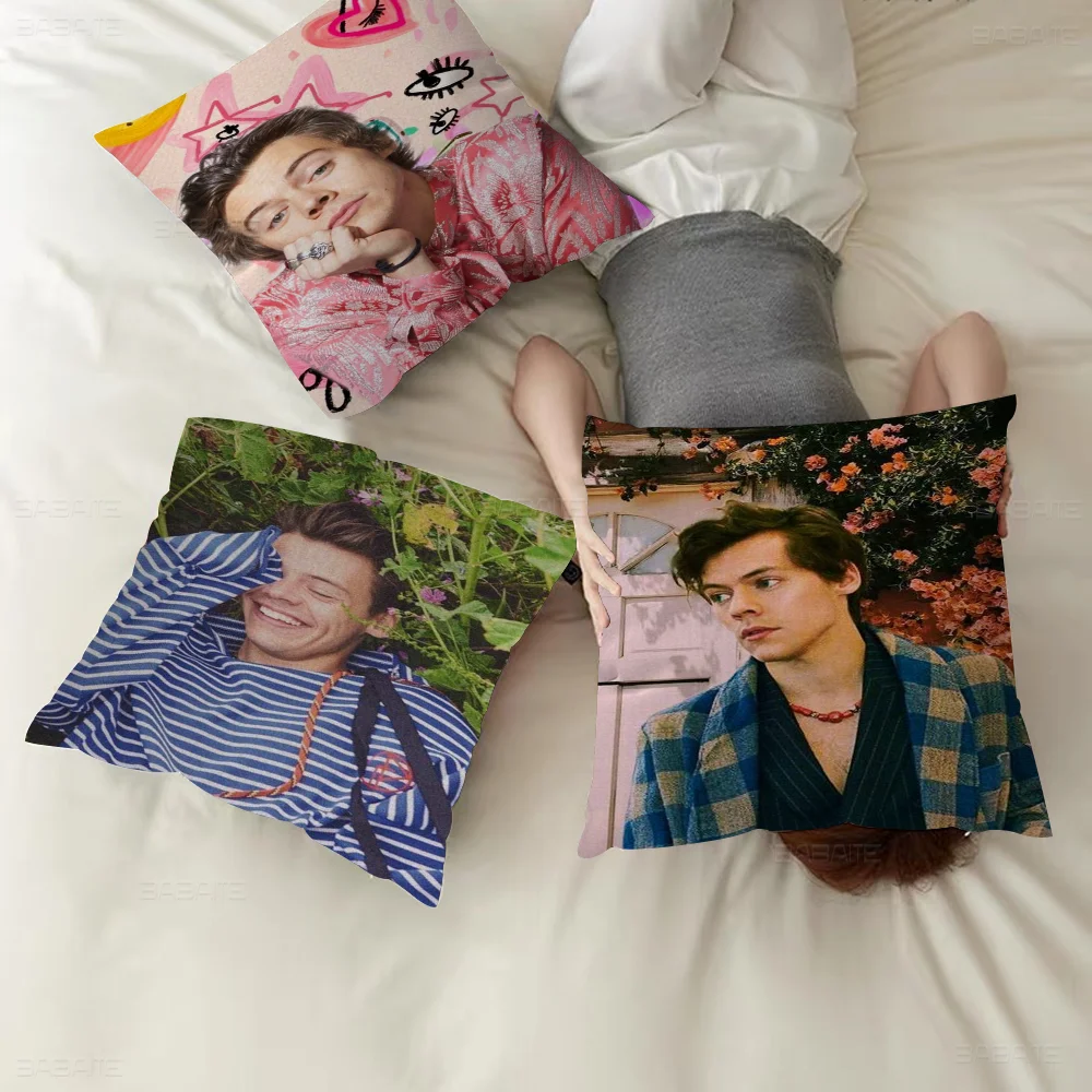 Singer H-Harry Music Styles 45*45cm Cushion Cover Pillow Cover Decor Pillowcase Home Pillowcase For Couch Pillow