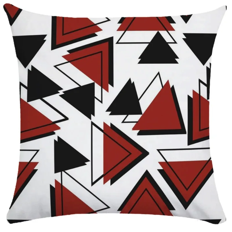 Geometric Triangle Creative Printing Pattern Cushion Cover for Home Living Room Sofa Bedroom Decoration Soft pillowcase