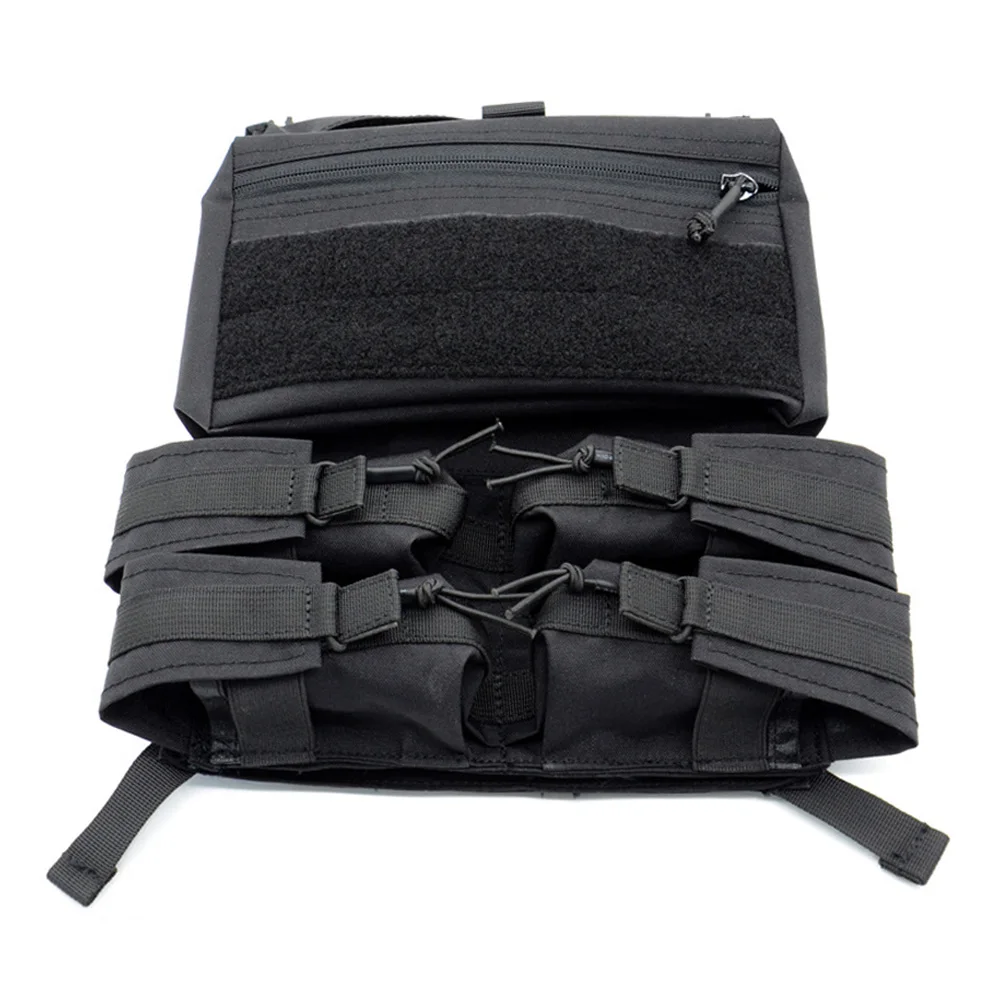 Tactical Vest Banger Pouch Bag Back Panel Hook Loop Backpack Hydration Bag For 420 Vest Plate Carrier Airsoft Hunting Nylon