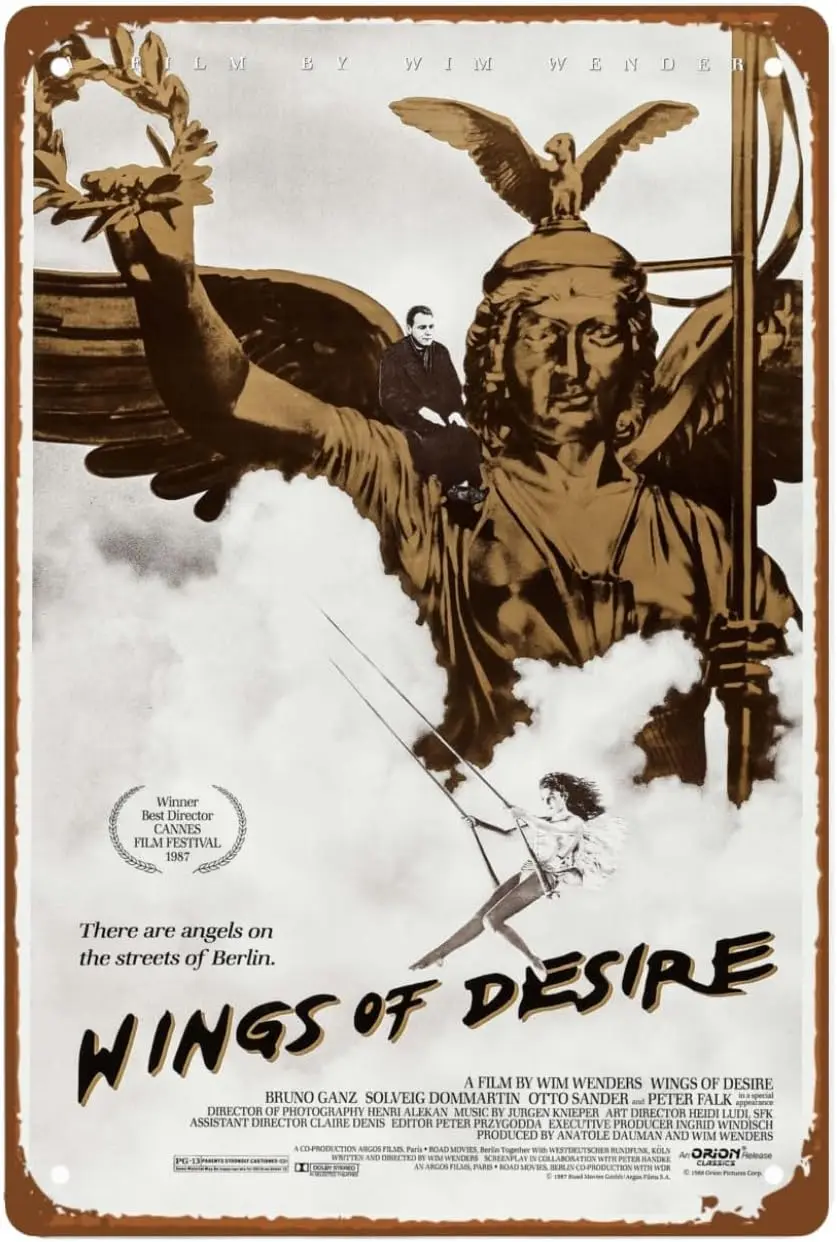 Wings Of Desire Art Deco Metal Wall Tin Sign Canvases For Painting Man Cave Decor Retro Gift Vintage Decorations Posters For Roo