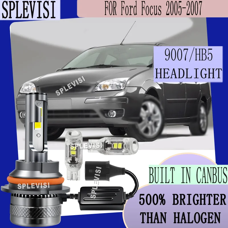 

Прочная, простая установка, долговечная, до 60 000 часов, вентилятор с двойным шарикоподшипником, светодиодная фара для Ford Focus 2005 2006 2007