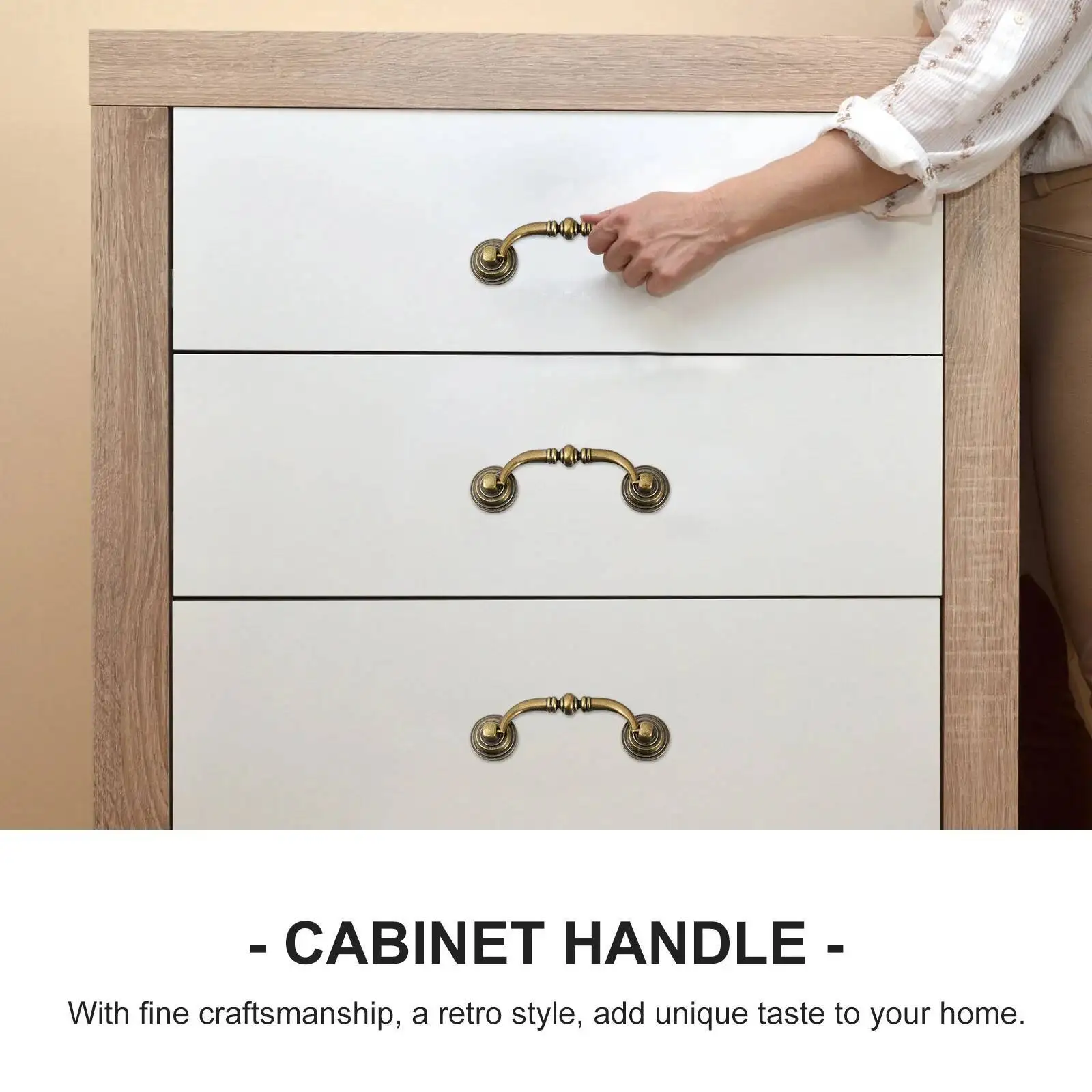 4 個のヴィンテージキャビネットハンドル滑らかなバリなし家具アクセサリー引き出し取手ヨーロッパスタイルのノブ