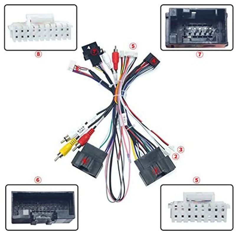 2X Car 16PIN Audio Power Cord Radio Wiring Harness With Canbus Box For Ford Focus F150 Ranger 2012-2015