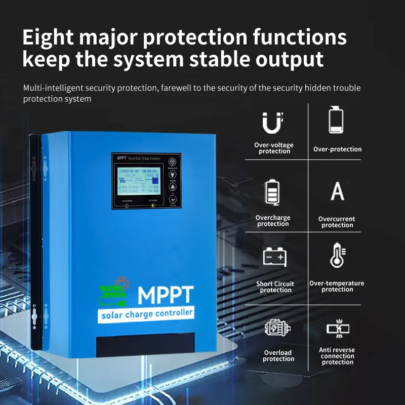 Solar Panel Charge Controller 40a 50a 60a 80a 100 Amp Mppt Solar Charge Controller 12v 24v 48v