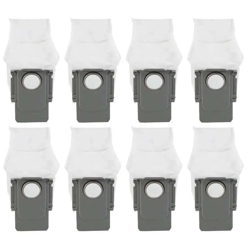 

A67P-8PCS Мешки для сбора пыли, запчасти и аксессуары, совместимые с роботом-пылесосом Roborock Q Revo, одноразовые сменные мешки большой емкости.