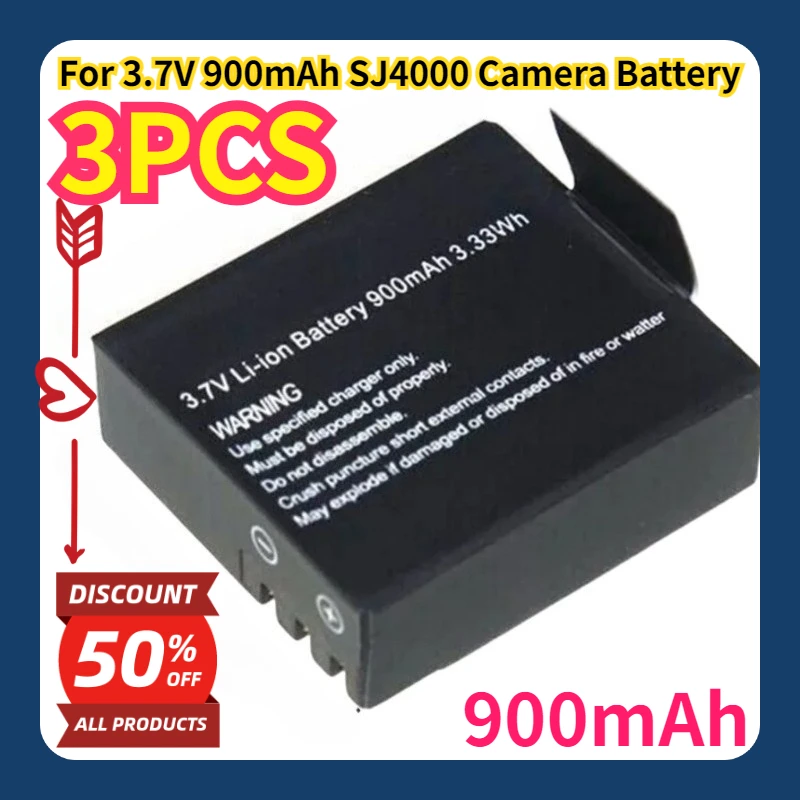 For 3.7V 900mAh SJ4000 Camera Battery