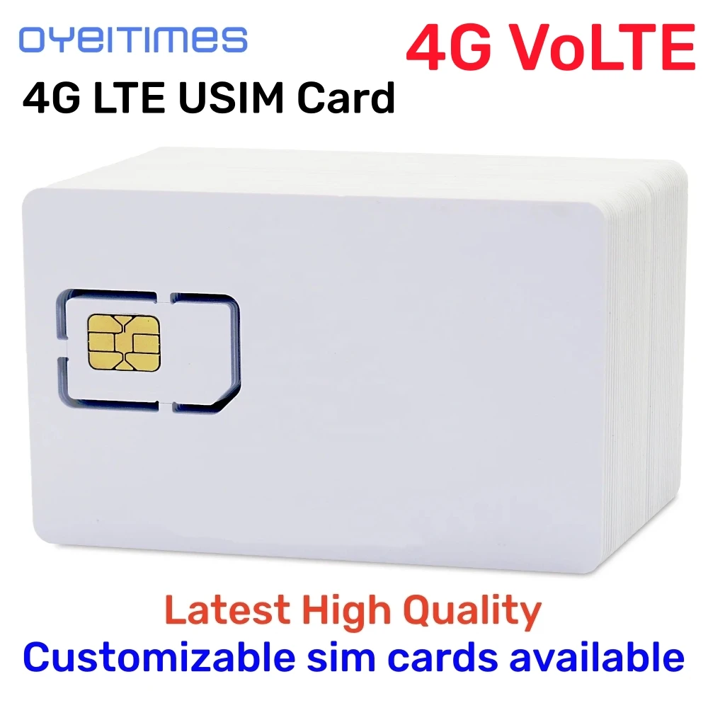 書き込み可能な空白のSIMカード、USIMカード、マイクロナノサイズのナノSIMカード、4g、volte、wcdma、gsm、2ff、3ff、100個ロット