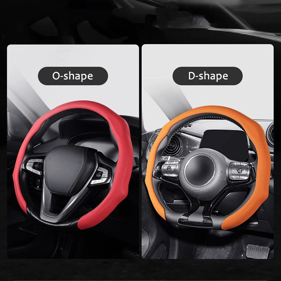 5D NAPPA Premium Car Steering Wheel Cover For BYD Qin Plus Qin Pro Seal 5 Song Plus Song Max Breathable Non-slip Booster Covers 5