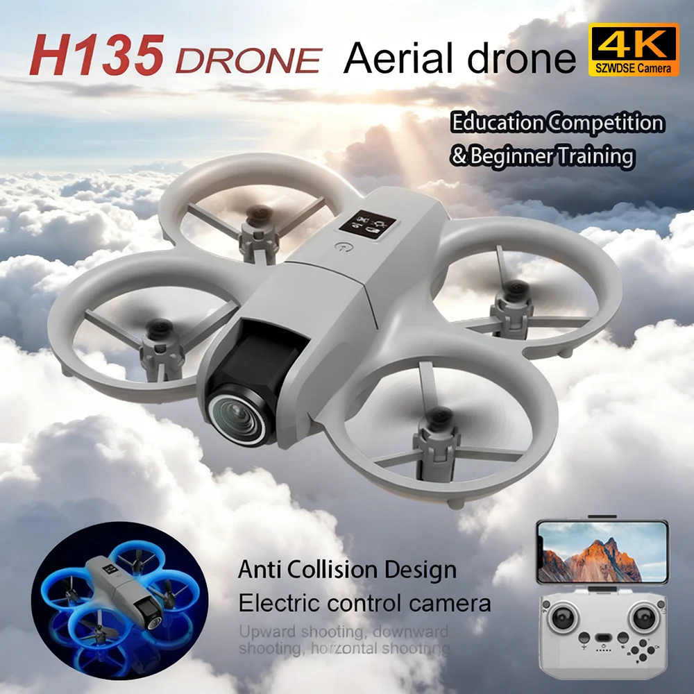 

H135 RC Дрон 4K Профессиональная HD аэрофотосъемка Предотвращение препятствий 5G Пульт дистанционного управления Самолет Двойная камера Квадрокоптер Игрушка GT3