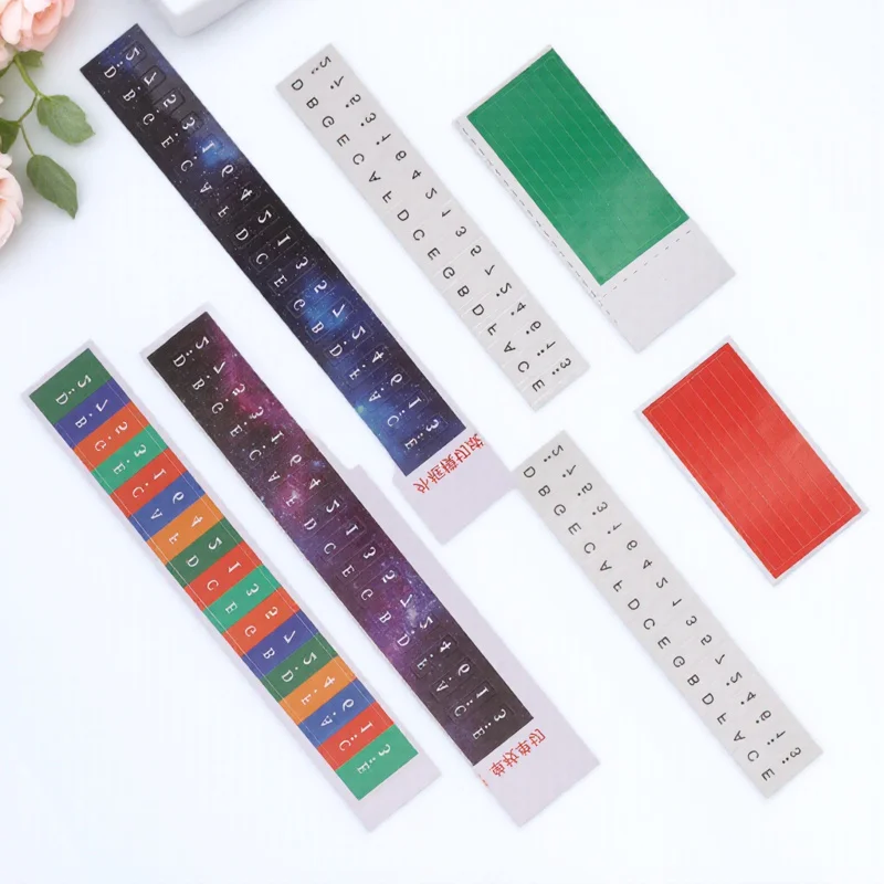 

5Sets Thumb Piano Stickers Lightweight Training Reminder Decals for Beginners Easy Recognition Learning Support Accessories