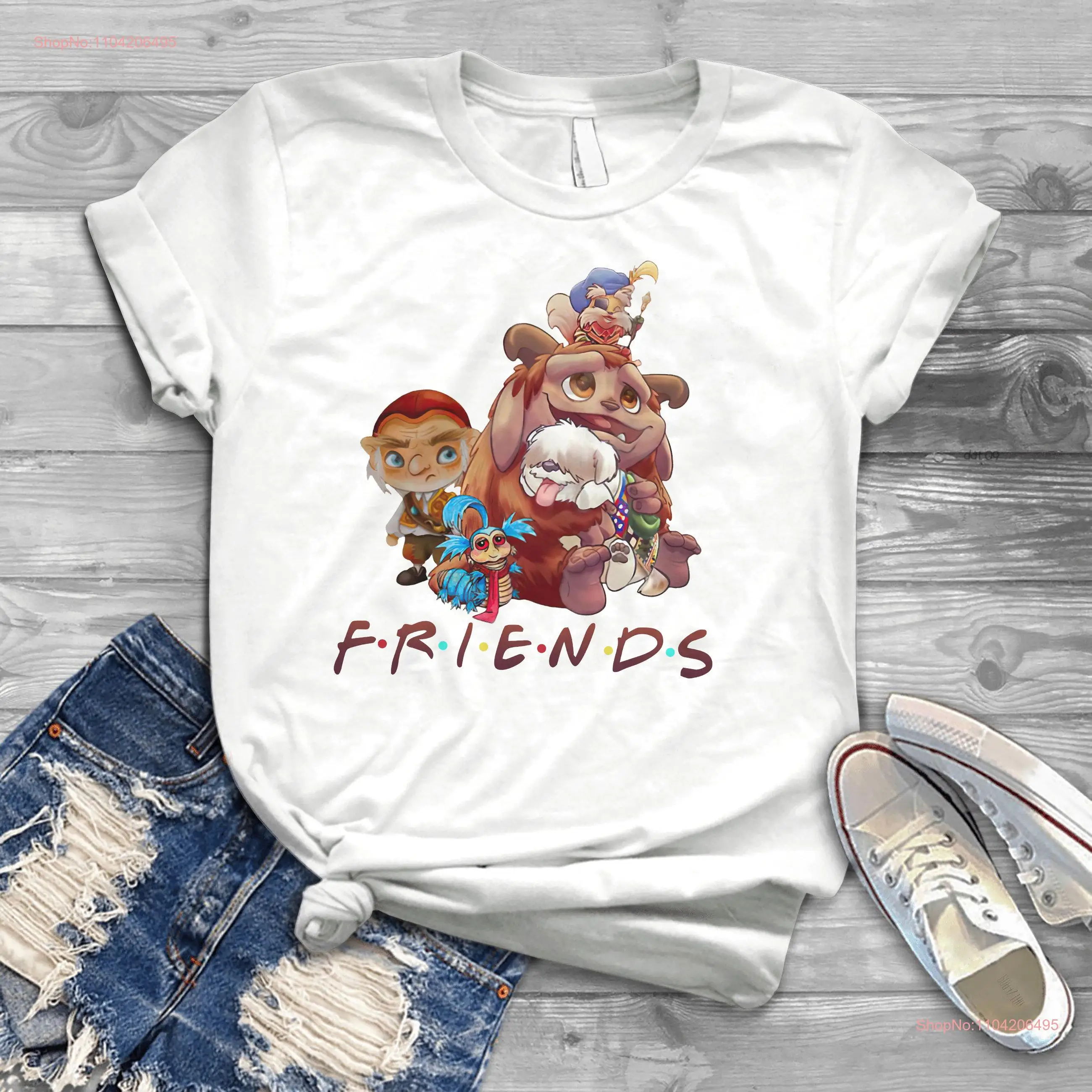 Labyrinth Characters Friends Movie VintageT T Shirt Worm Ello Cult Film 80s long or short sleeves