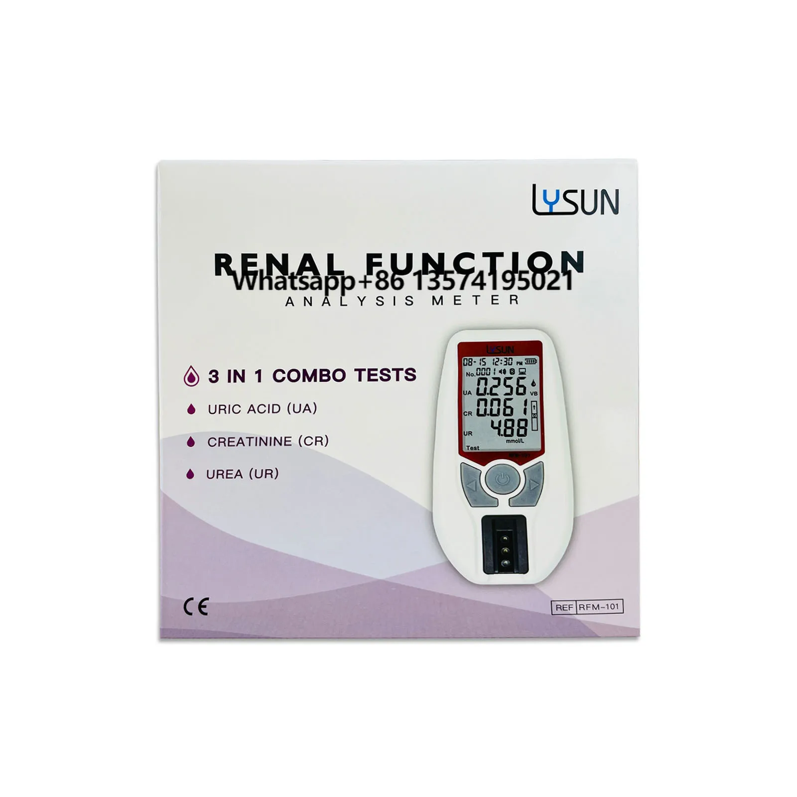 3 in 1 Combo Rapid Tests Kidney Test Creatinine & Urea & Uric Acid Meter Renal Function Analysis Analyzer