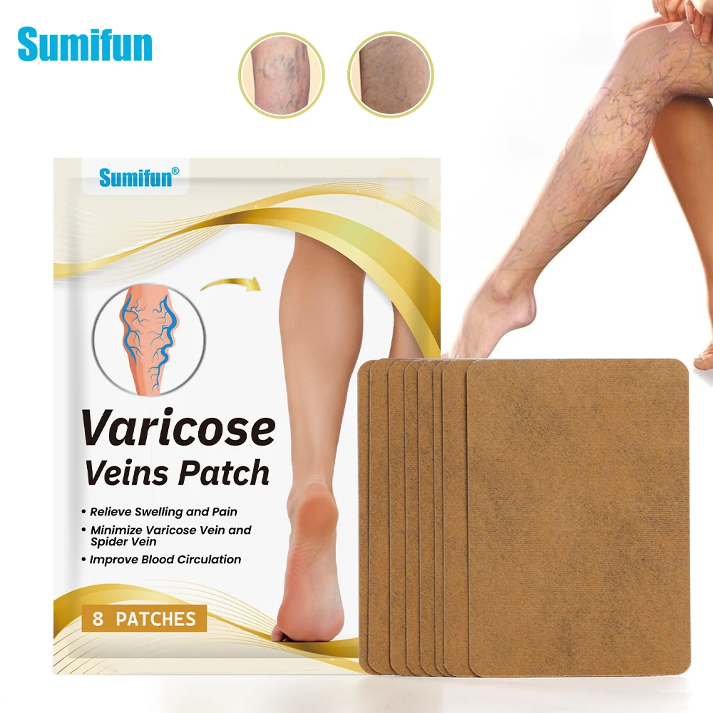 8/24/40/80Pcs Vein Care Patch to Relieve Foot Varicose Blood Vessel Blockage and Protrusion Cold Compress Vein Care Patch
