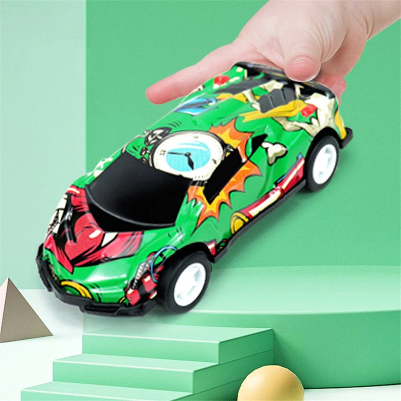 6Pcs Alloy Racing Car Model Toy Mini Iron Sheet Car Rebound Vehicle Sports Car Home Ornament Children Educational Toys Boy Gift