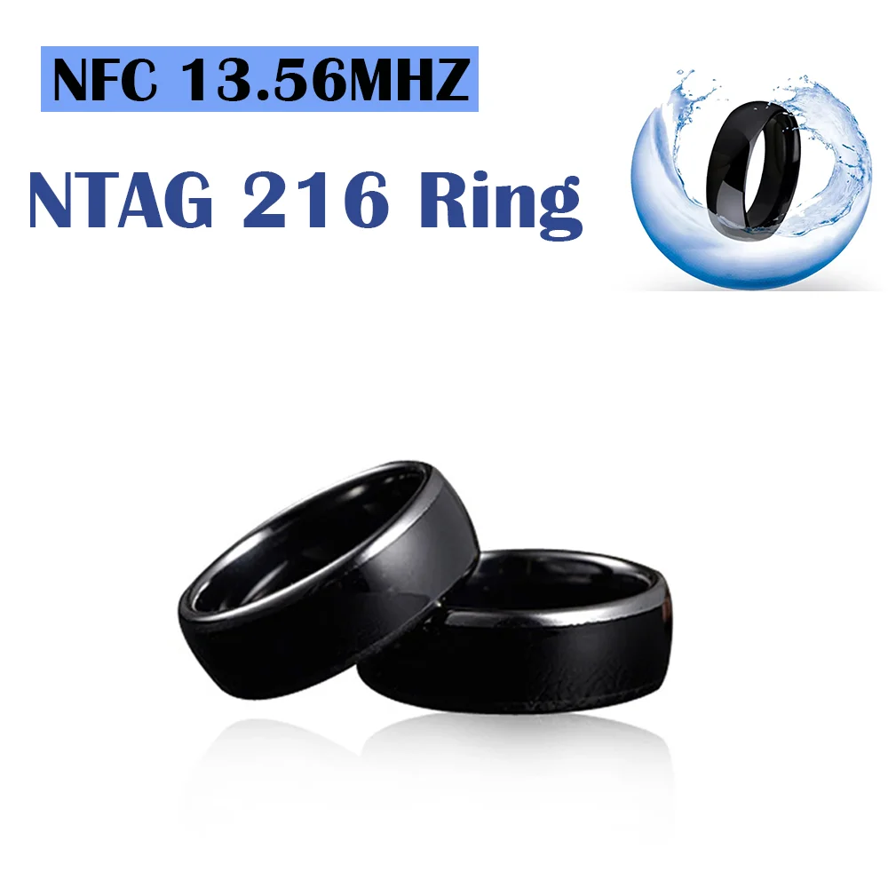 Ntag216 Smart Ring 13.56Mhz Changeable Key NFC Changeable Token 888 Bytes URL Link Game Business Card Rewritable Badge