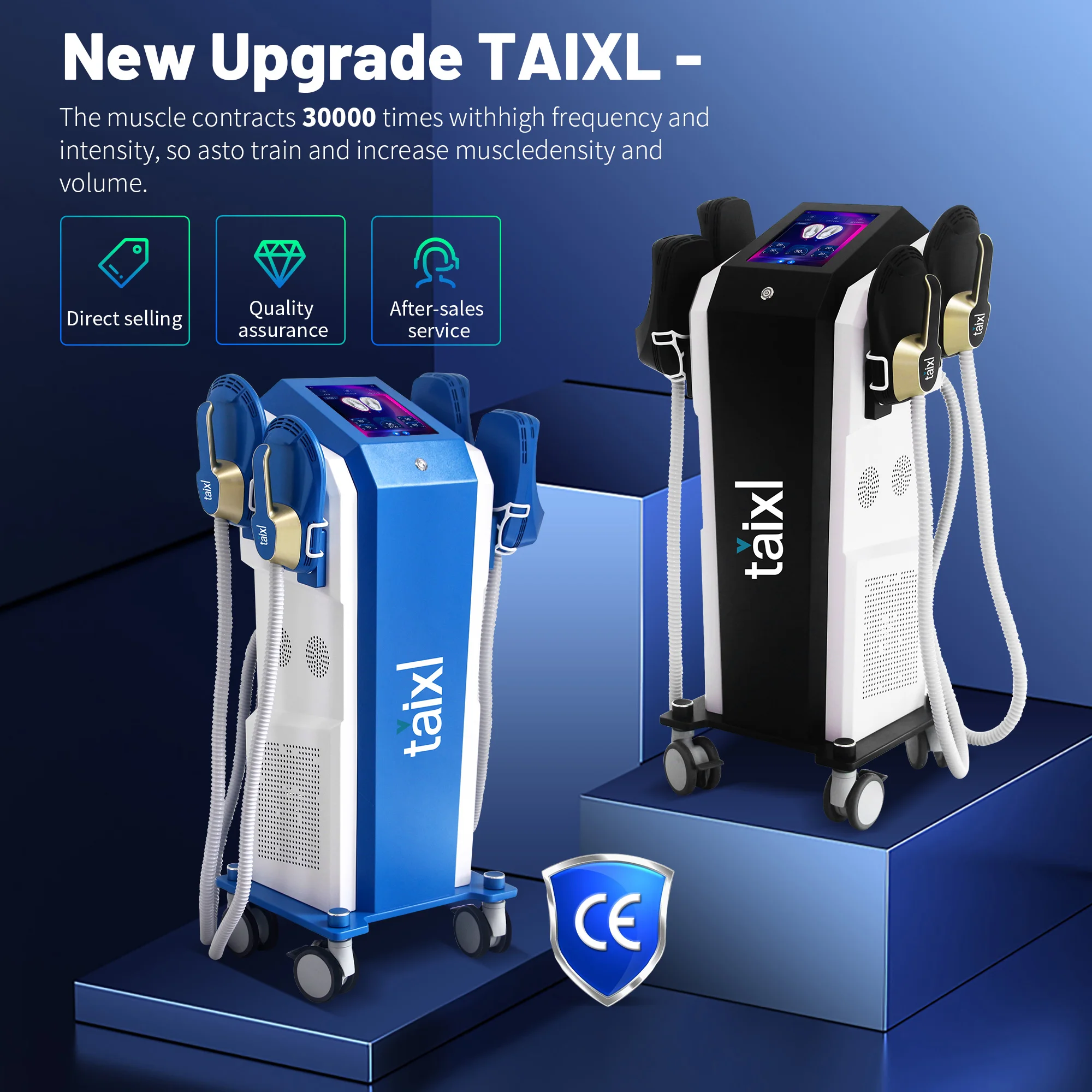 

Emszero Muscle Stimulator 15Tesla Machine with 4 RF Electromagnetic Stimulate Muscle Fat Removel Build muscles Weight Lose