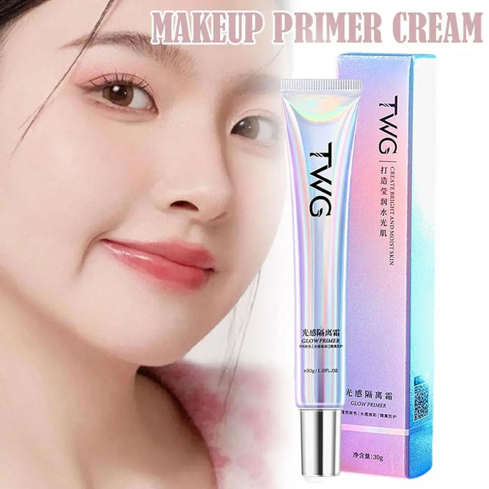 

Face Primer Makeup Moisturizing Isolation Cream Invisible Pores Facial Skin Cosmetics Tone Brighten Correcting Refreshing D7L1