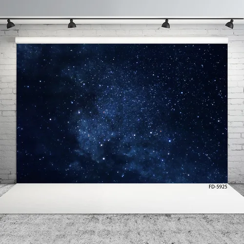 Imagen 2 del producto Fondo de fotografía de noche de cielo oscuro estrellado de estrellas fondo de Fond personalizado para retrato de bebés niños sesión fotográfica estudio fotográfico