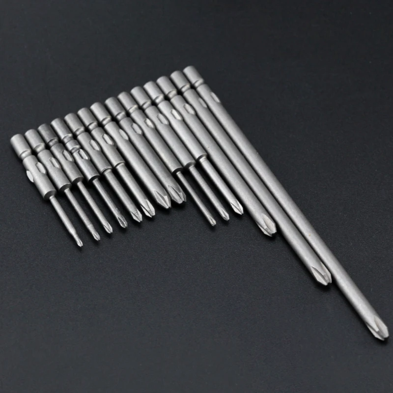 800 Alloy Steel Long Rounded Cross Head Screwdriver Bits 4mm PH00 PH0 PH1 PH2 Magnetic Screwdriver Bits