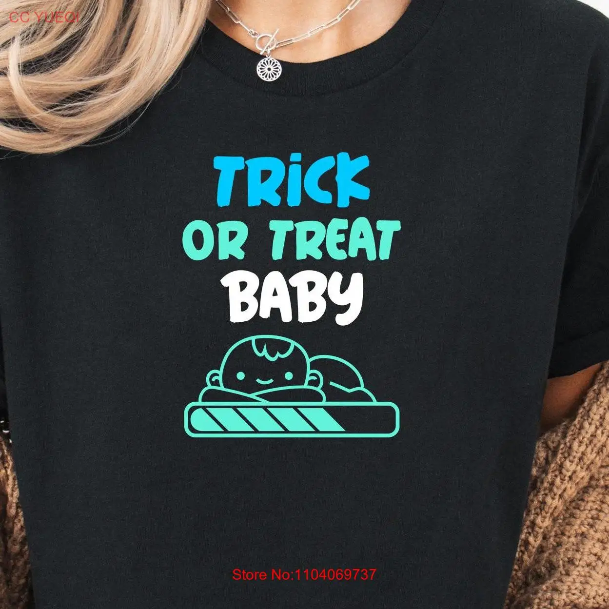 Trick or Treat Baby T shirt Funny Halloween New Born Parents Festive Costume Spooky Season Loading bar Party