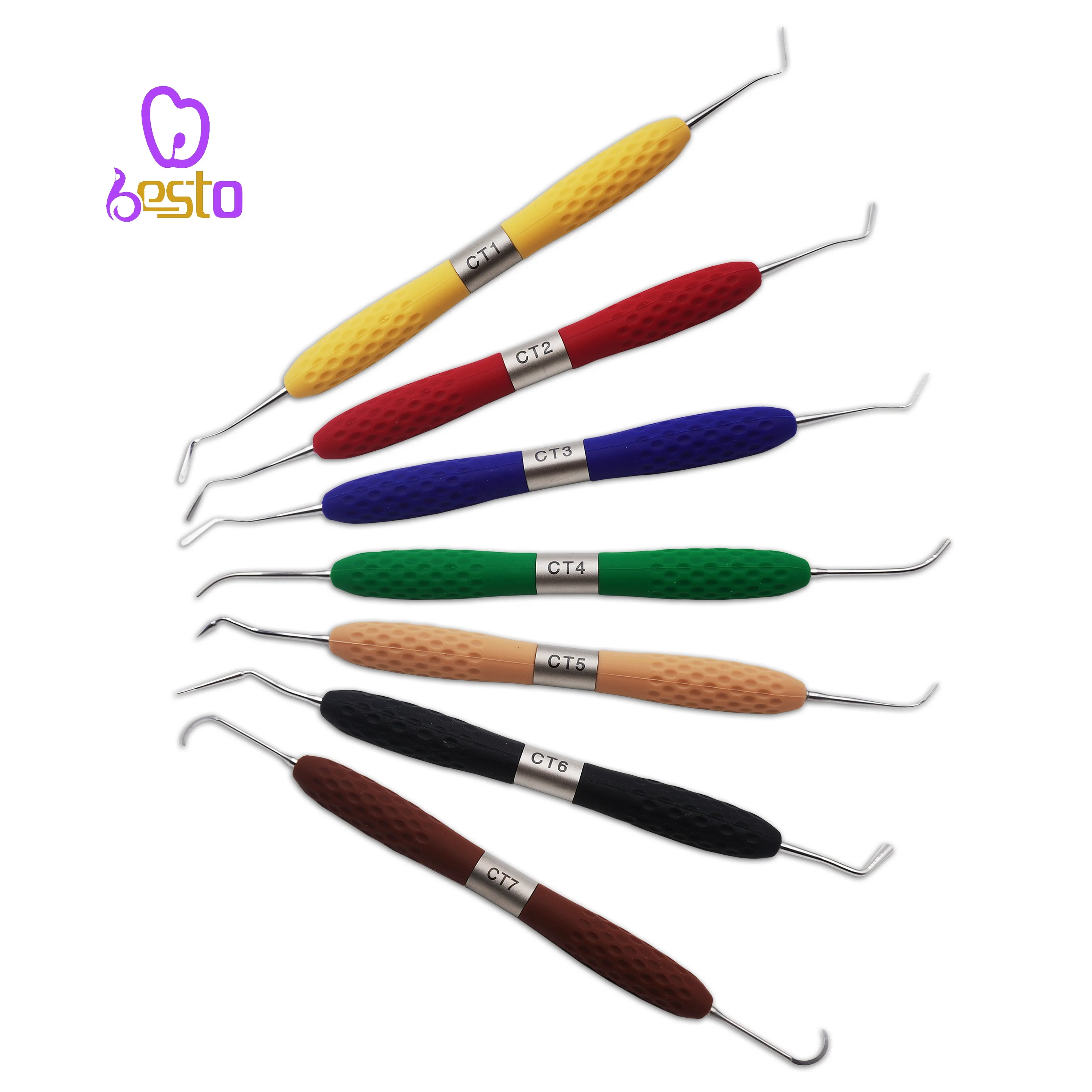 High Quality  Composite Resin Filling Spatula Titanium plated Head Resin Filler Kit