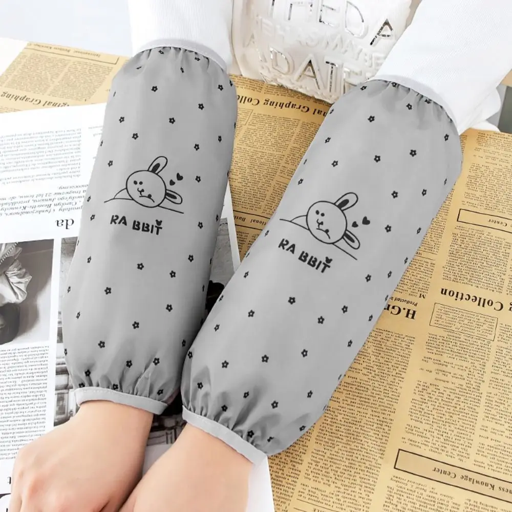 New Waterproof Sleeves Women Antifouling Office Sleeves Men Long Work Sleeves Cute Cartoon Kitchen Dishwashing Cleaning Sleeves