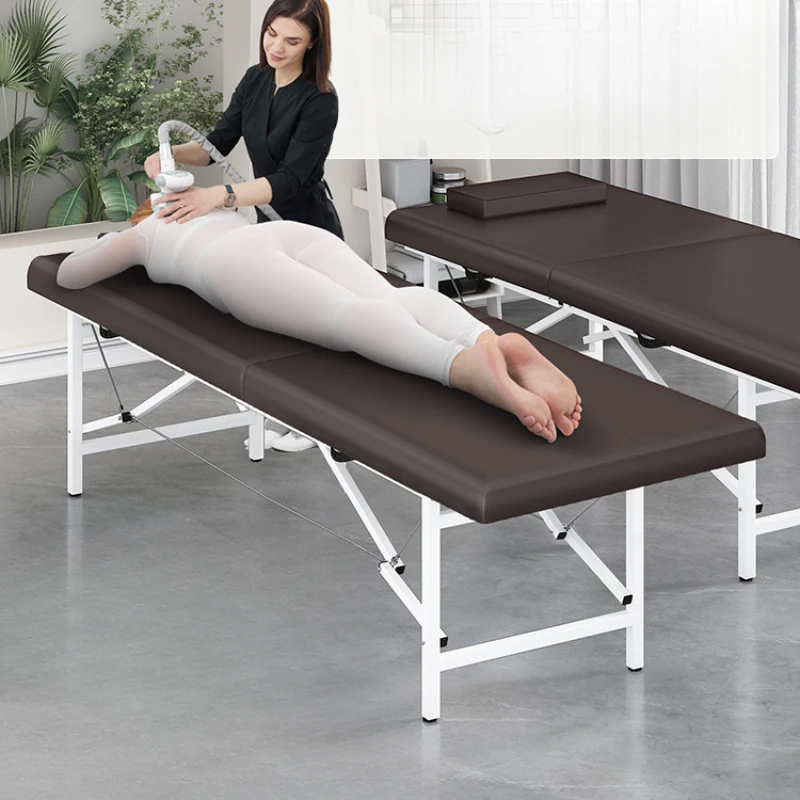 Metal Folding Beauty Massage Bed Speciality Portable Tattoo Comfort Massage Bed Examination Lit Pliant Salon Furniture WZ50MB