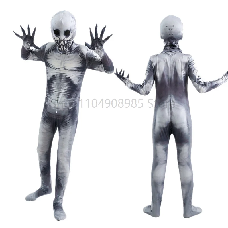 

Children Horror Onesie Halloween Printed Zipper Costume Kids Party Performance Costume Dress Up Carnival
