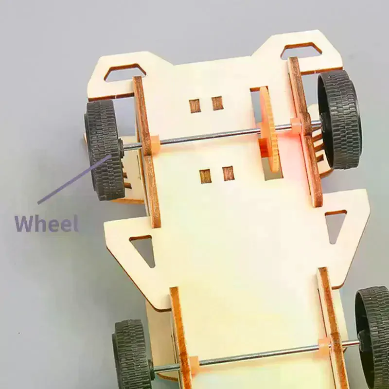 Wooden DIY Racing Car Kit for Kids Four-wheel Drive Assembly Set Inspire Young Minds with Technology