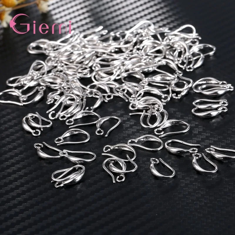 DIY Making Accessories 925 Sterling Silver Hook 10Pcs/lot Earring Findings For Jewelry Making Ear Clasp Wires Women Brincos