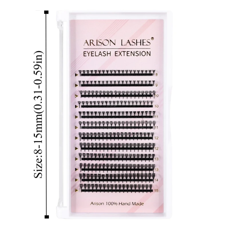 Segmented Leaf Tower False Eyelashes DIY 8-15mix Individual Cluster Eyelashes Large Capacity Leaf Tower Tip Eyelashes Extensions