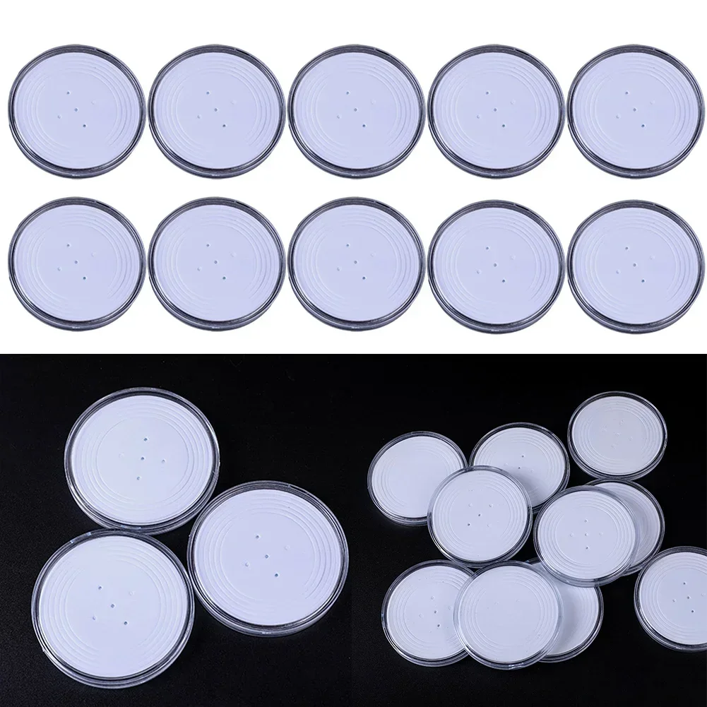 10pcs 70mm Transparent Round Coin Box Capsules Storage Coin Medal Collection Display Box Case Holder Containers Home Supplies