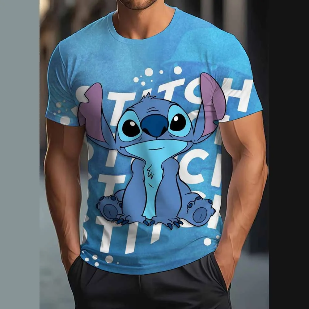 

Футболка Lilo Stitch, уличная одежда, футболки с короткими рукавами для мужчин и женщин, летняя одежда, футболки, топы