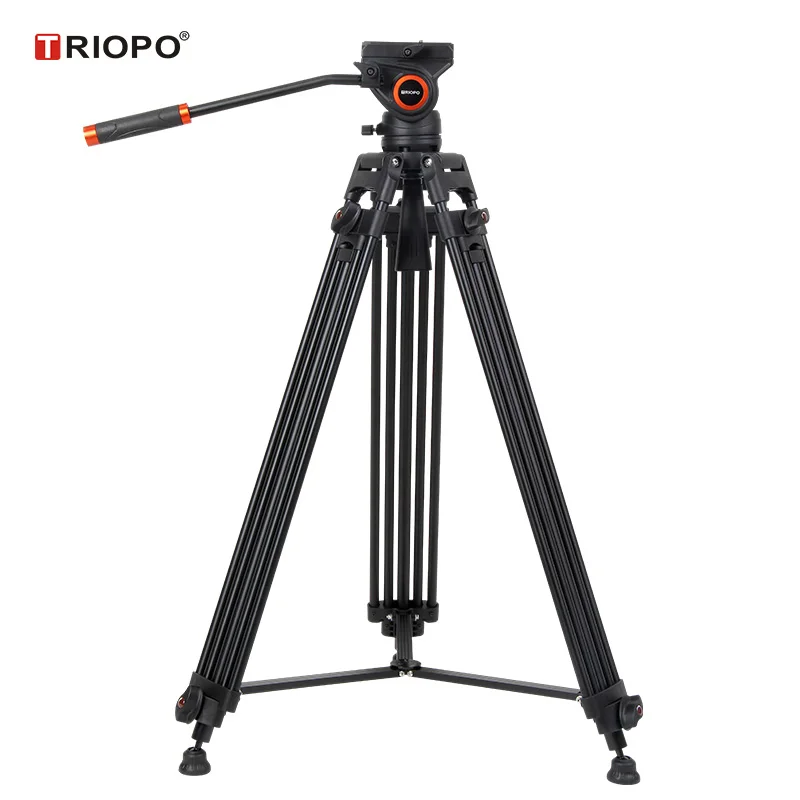 TRIOPO 965 Carbon Fiber Camera Tripod Professional SLR Photography Hydraulic Damping Video Film Slide Rail Bracket Rocker Tripod