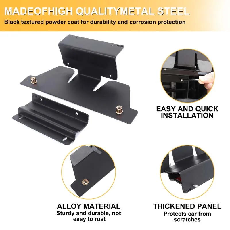 

For Ford Maverick 2022-2025 Accessories Carbon Steel Car Side Mount Front License Plate Holder