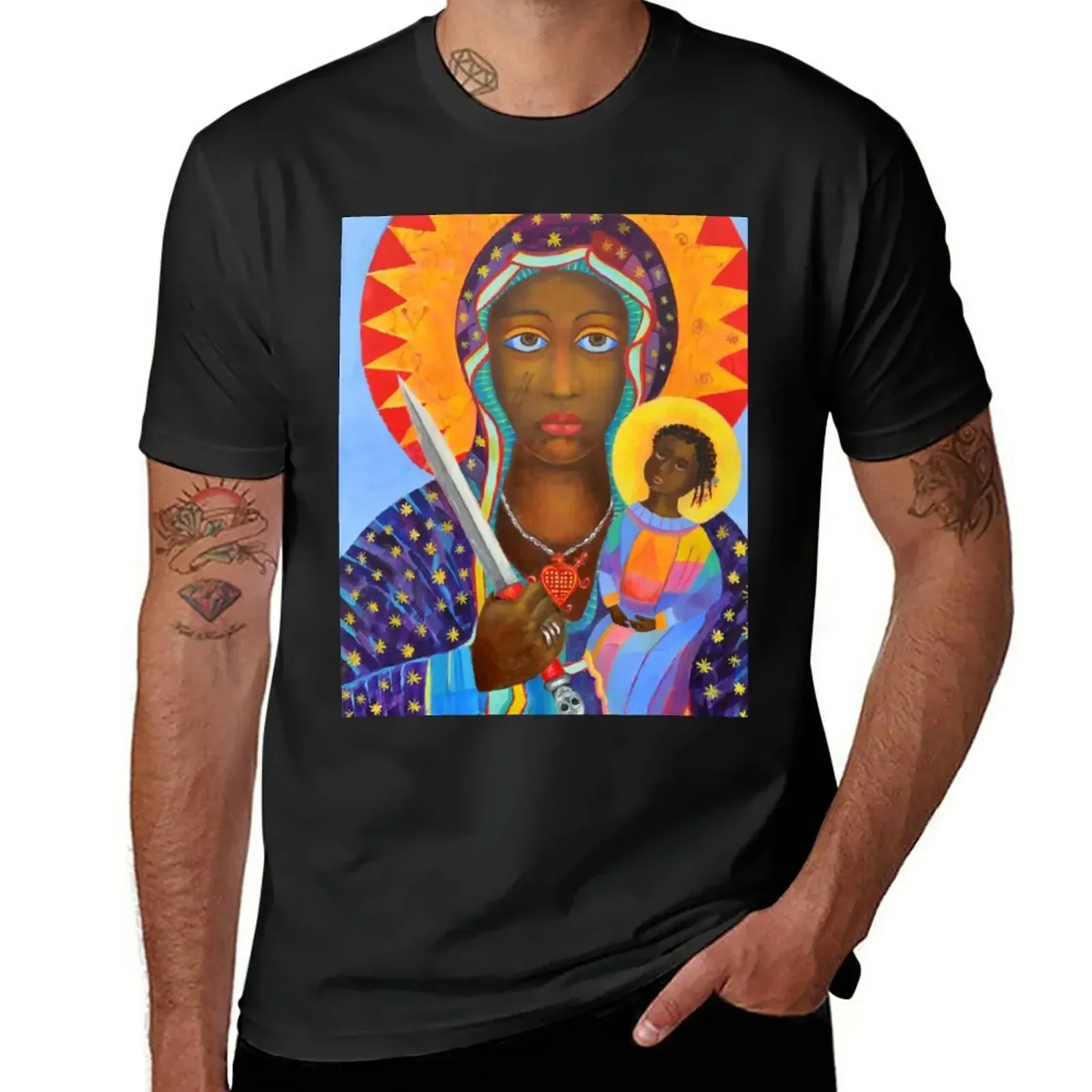 Haitian art Erzulie Dantor Vodoo art Erzulie Danto painting Danthor or Ezili picture Hai T-Shirt mens designer clothes