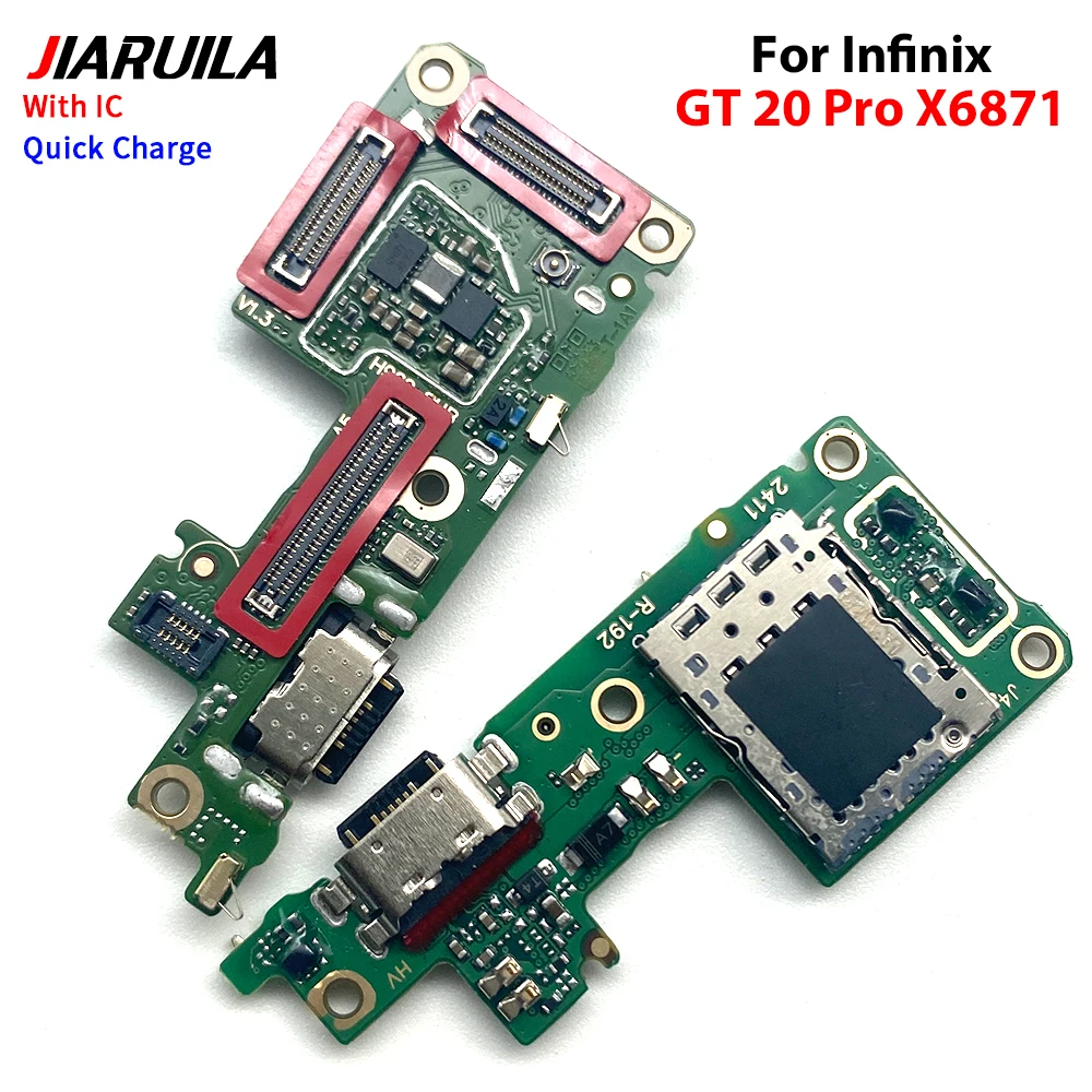 USB Charger Dock Connector Charging Port Microphone Flex Cable Replacement Parts For infinix GT 20 Pro X6871 fast charging