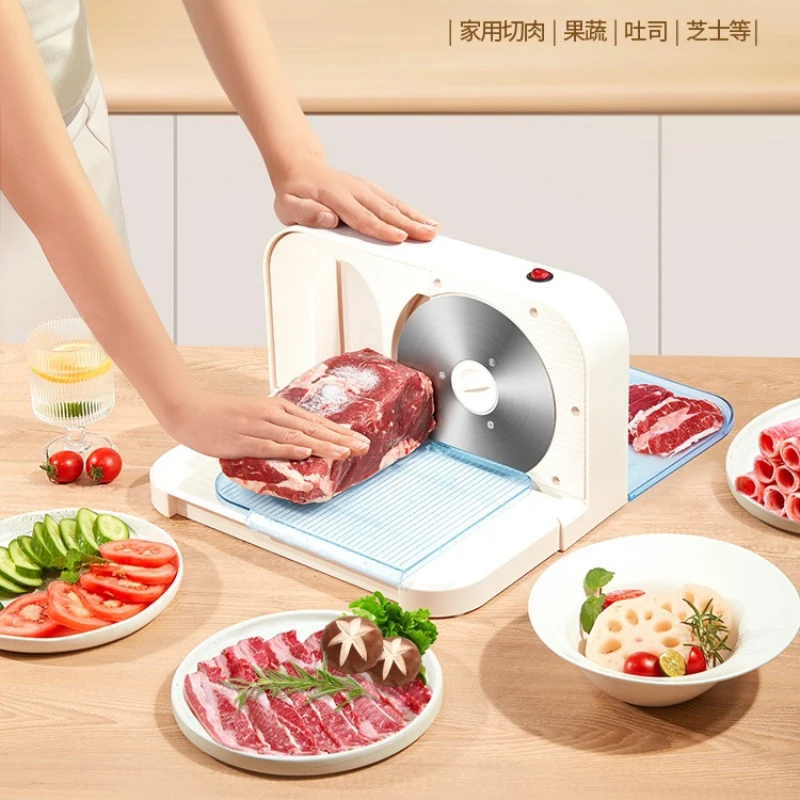 Electric mutton roll slicer for household and commercial use, beef, beef fat, frozen meat slicer
